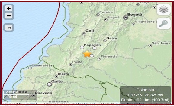 Sismo 7.3 en Colombia