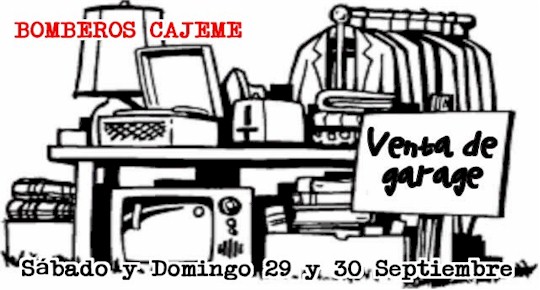 Gran venta de garage el 29 y 30 de Septiembre