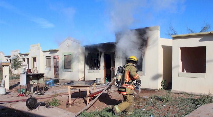 Incendio vivienda Argua y Bretagna