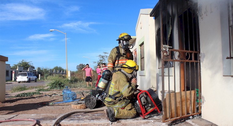 Incendio vivienda Argua y Bretagna