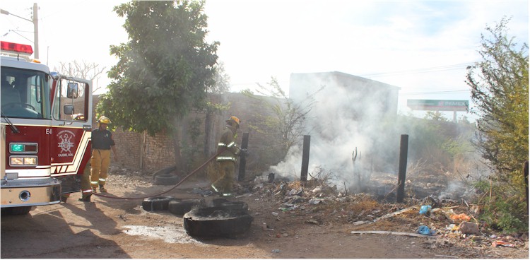 Incendios de basura en lotes baldos