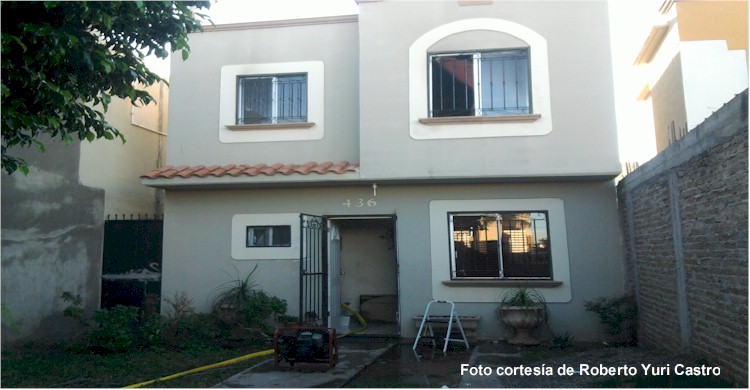 Foto de vivienda siniestrada en la Colonia Casablanca