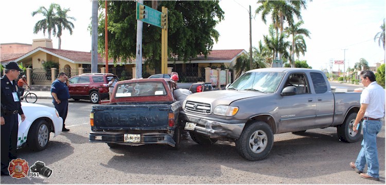 Accidente vial Nainari y Coahuila