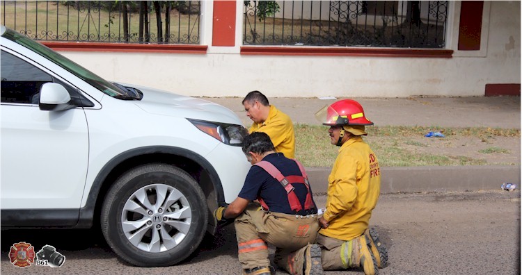 Accidente vial Nainari y Coahuila