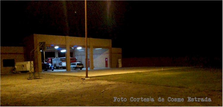 Vista nocturna de la Estacin 4, Villa Bonita. Imagen cortesa de Cosme Estrada
