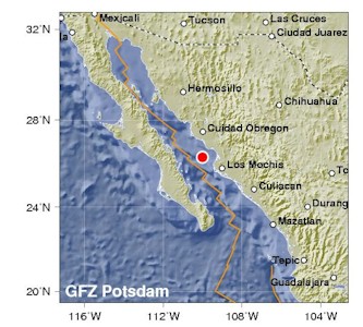 Sismo M6.4 se registra en el Golfo de California